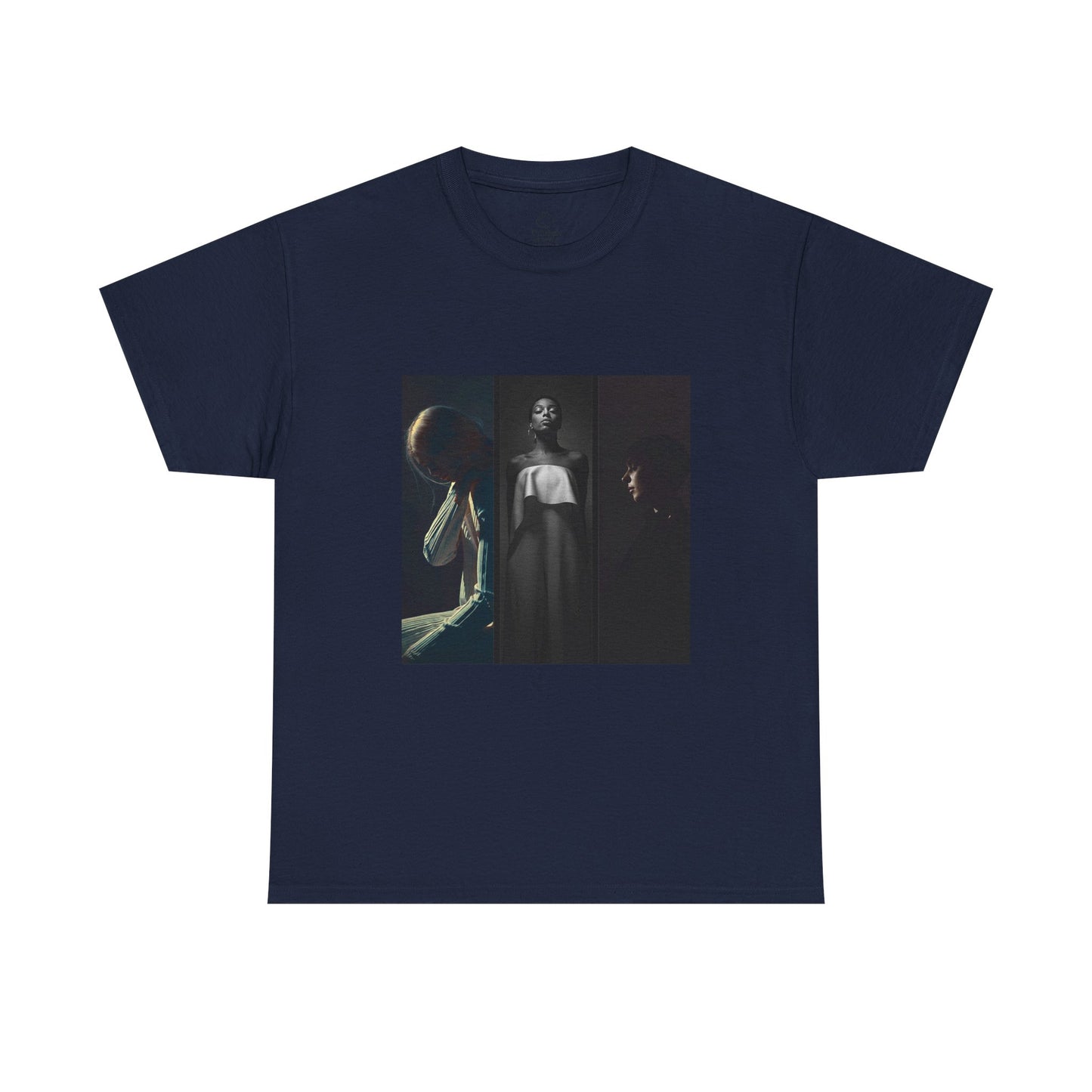 Moody Portrait Triptych Graphic T-Shirt | Eco-Limited