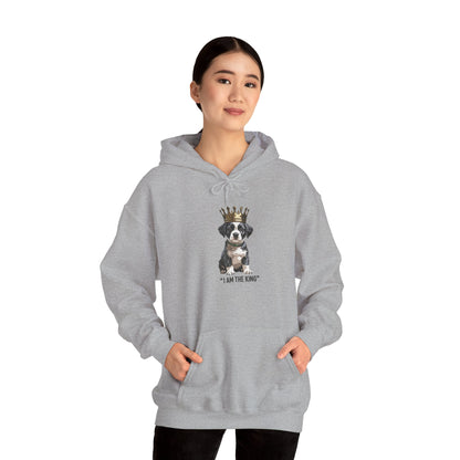 “I Am The King” Crowned Puppy Graphic Hoodie|Eco-Limited