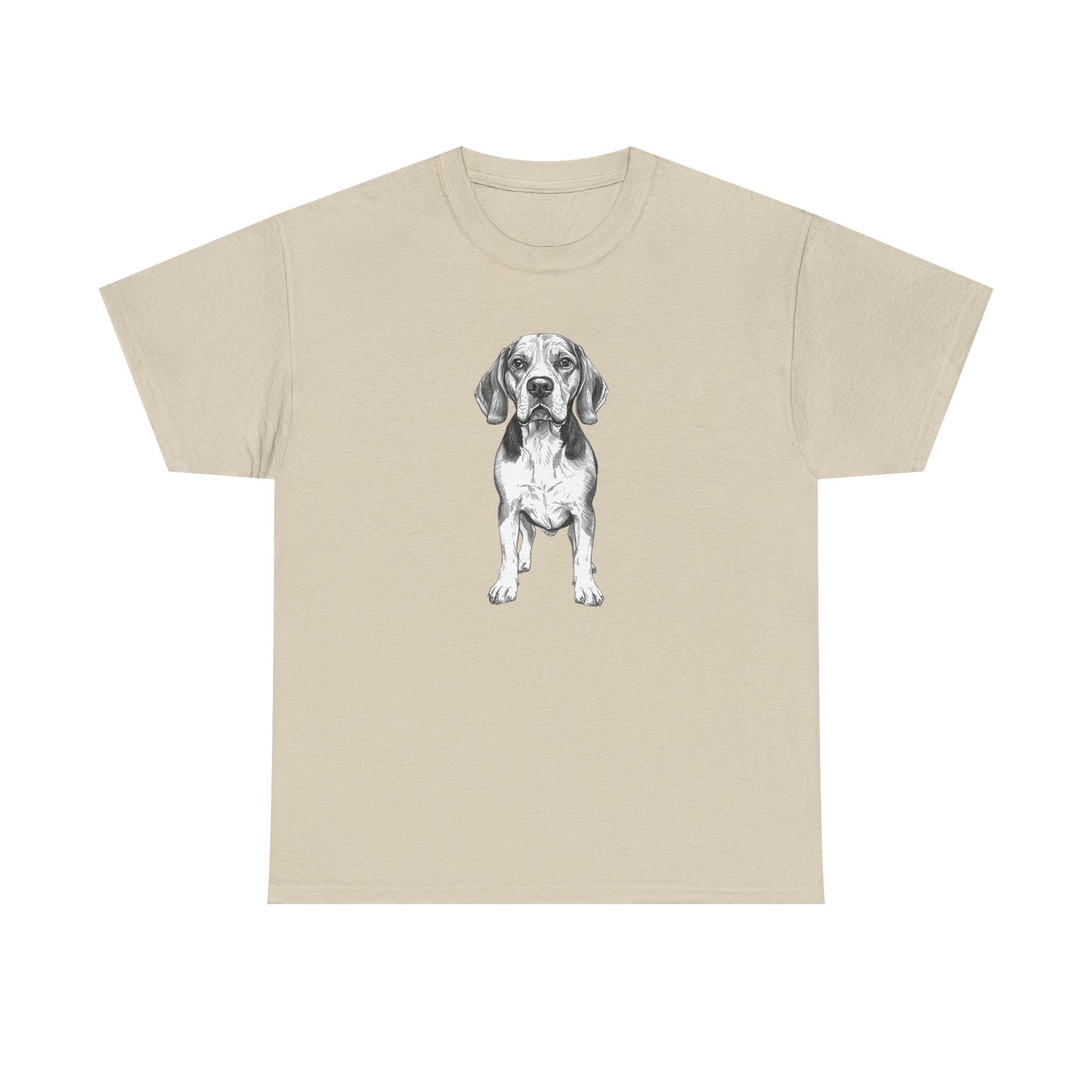 Beagle Sketch Minimal Art T-Shirt | Eco-Limited