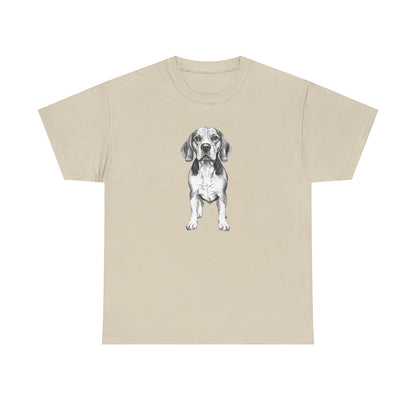 Beagle Sketch Minimal Art T-Shirt | Eco-Limited