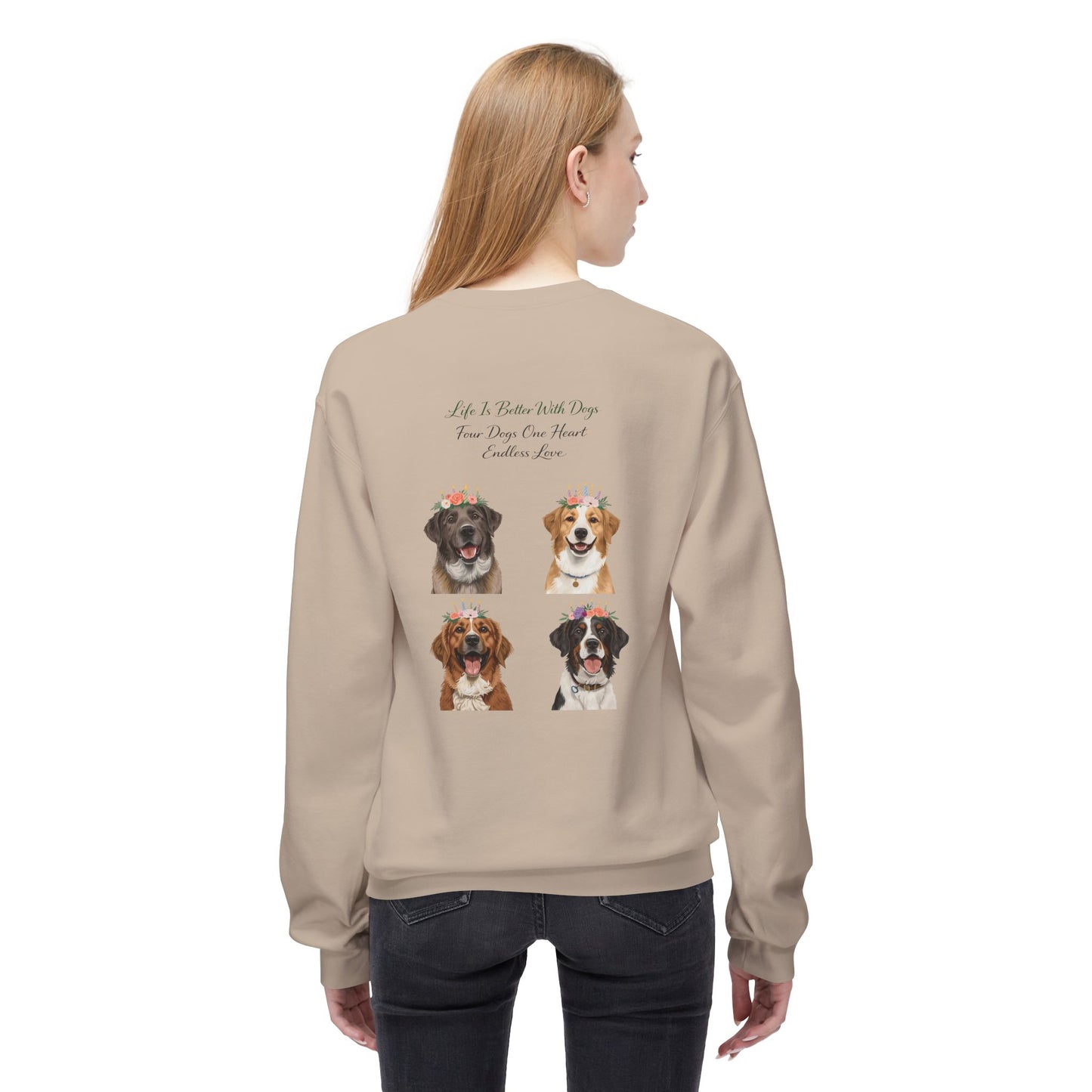 Four Dogs One Heart Sweatshirt | Eco-Limited