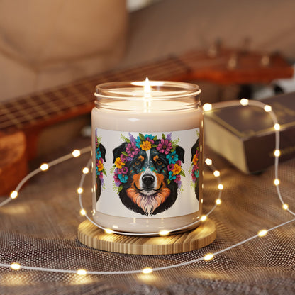 Floral Dog Portrait Candle | Eco-Limited