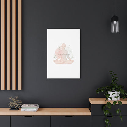 Focus on Intentions Canvas | Gentle Wellness Wall Art, Pastel Gradient Meditation Print