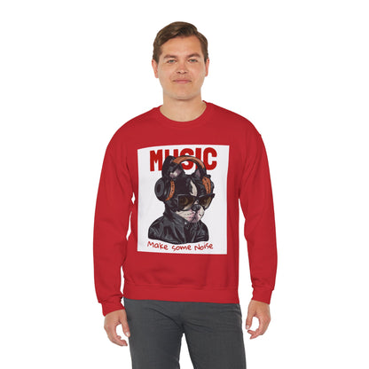 Music Dog “Make Some Noise” Graphic Sweatshirt | Eco-Limited