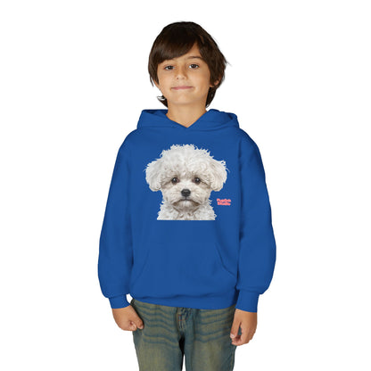 Cute White Puppy Face Youth Hoodie|Eco-Friendly - Limited