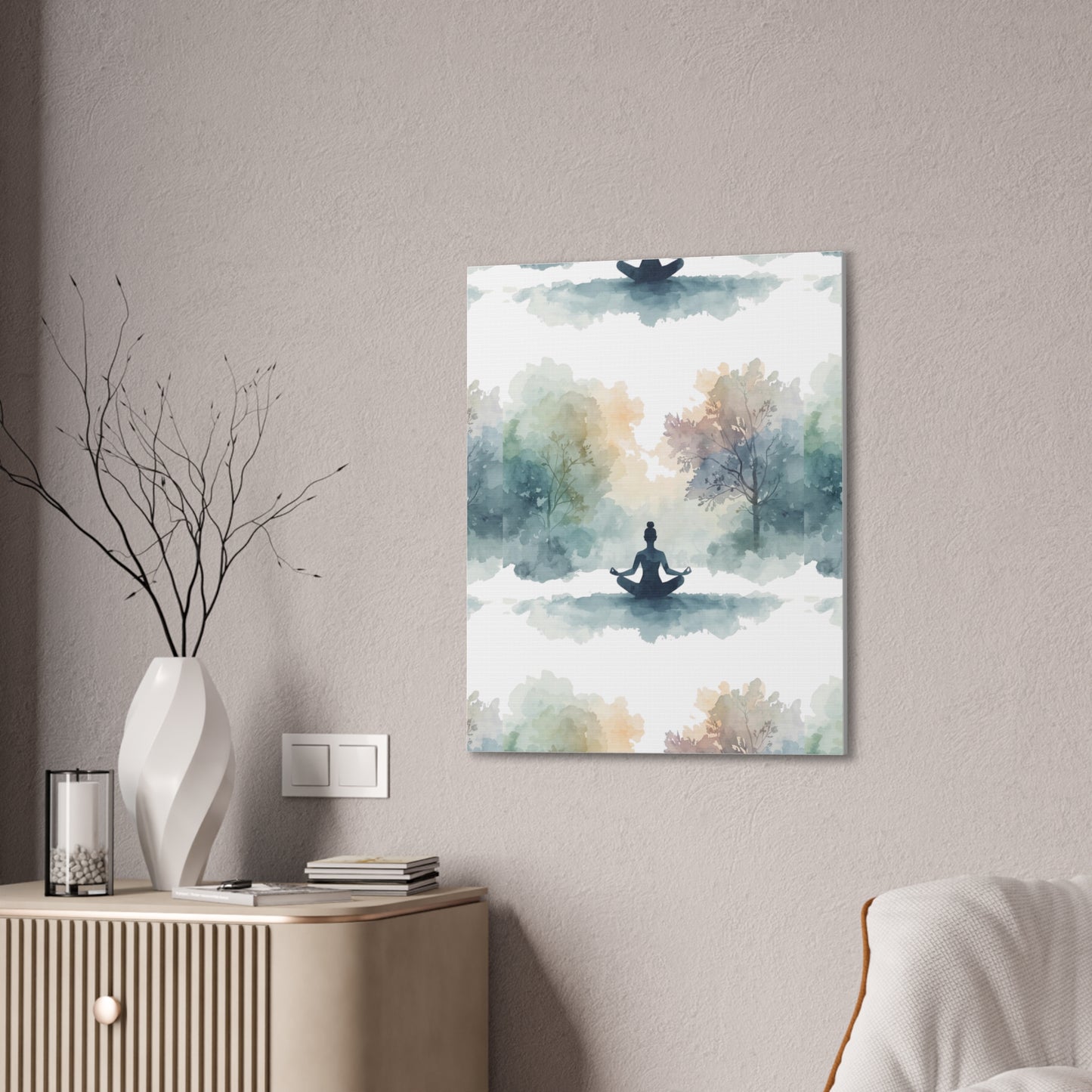 Peace Within Meditation Canvas Wall Art | Eco-Limited