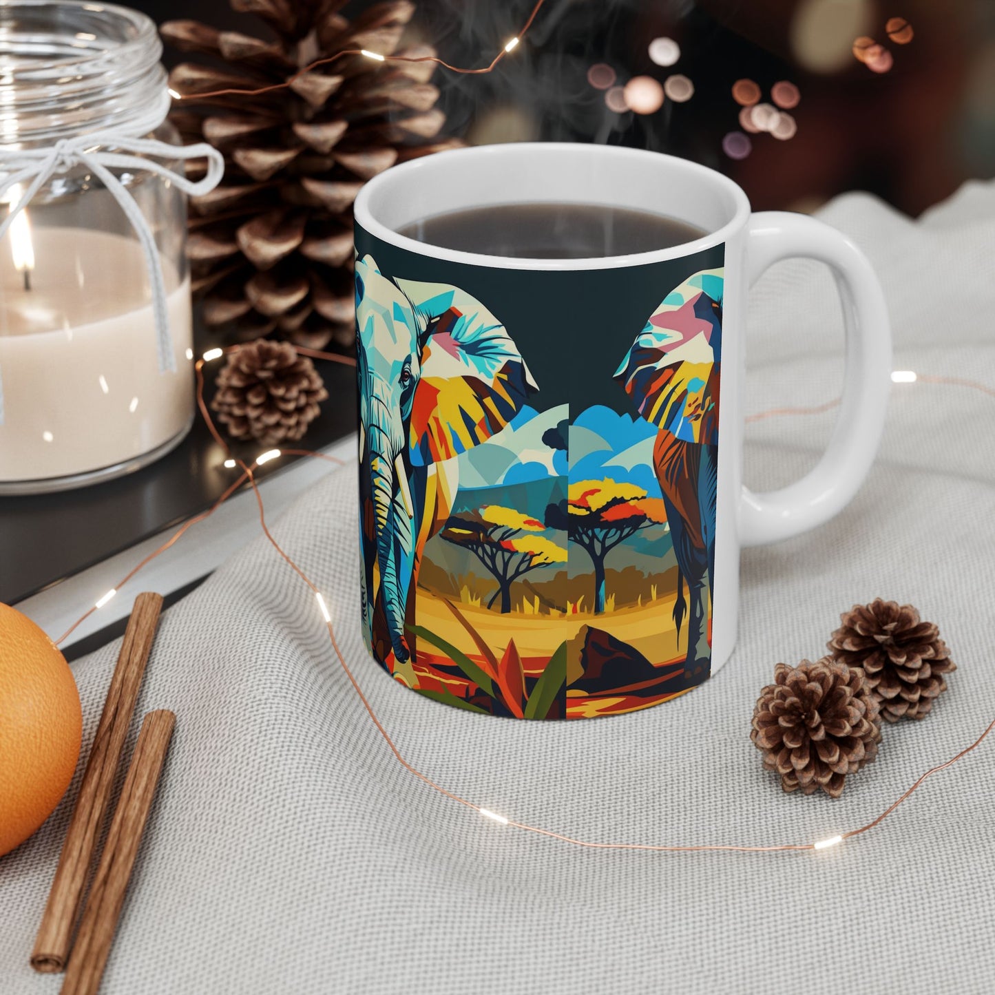 Vibrant Safari Art Coffee Cup (11oz & 15oz)