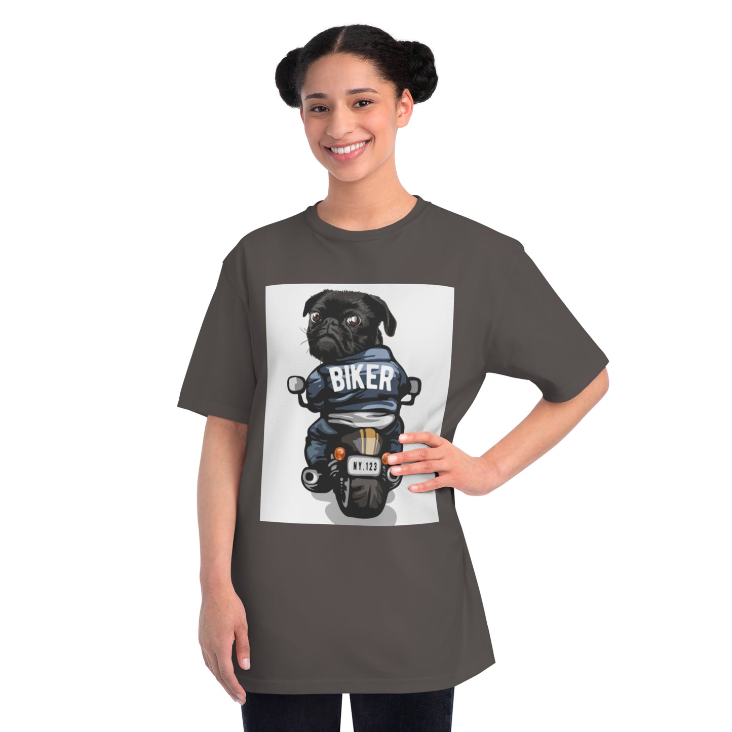 Organic Biker Pug T-Shirt | Organic-Limited