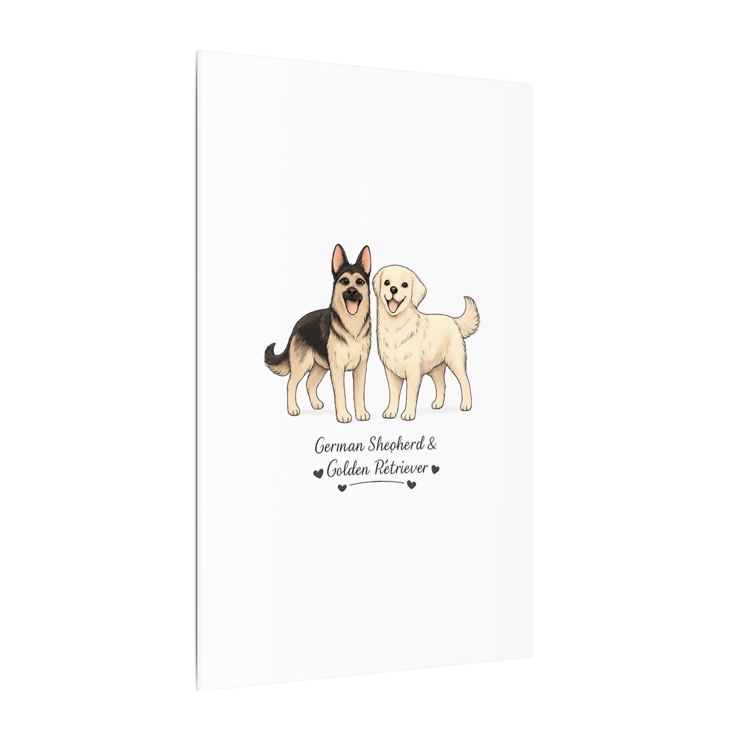 German Shepherd & Golden Retriever Canvas Wall Art