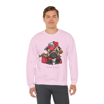 Gangster Pug Graphic Sweater | Eco-Limited