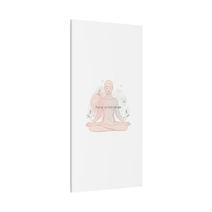 Focus on Intentions Canvas | Gentle Wellness Wall Art, Pastel Gradient Meditation Print