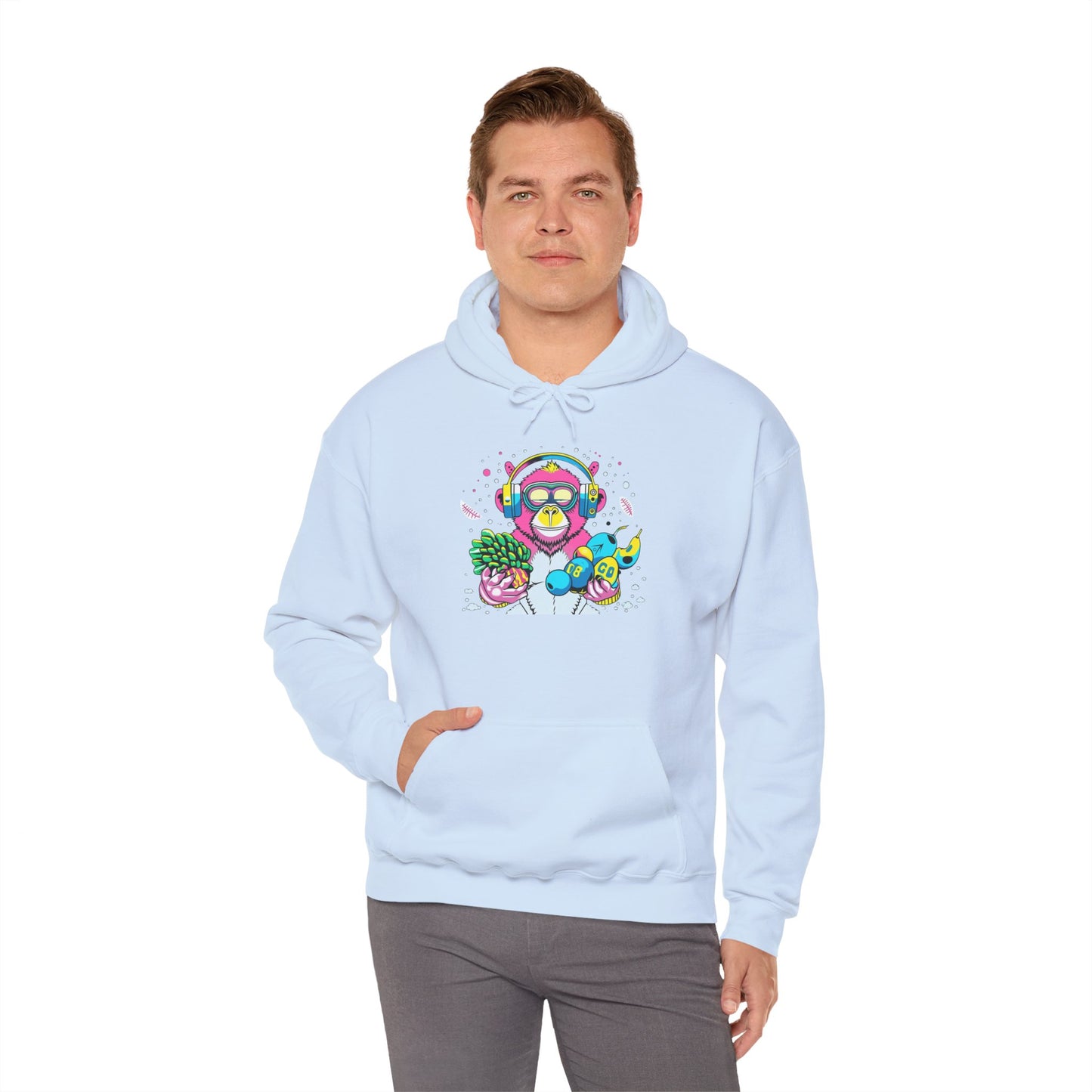 Neon Groove DJ Monkey Hoodie | Eco-Limited