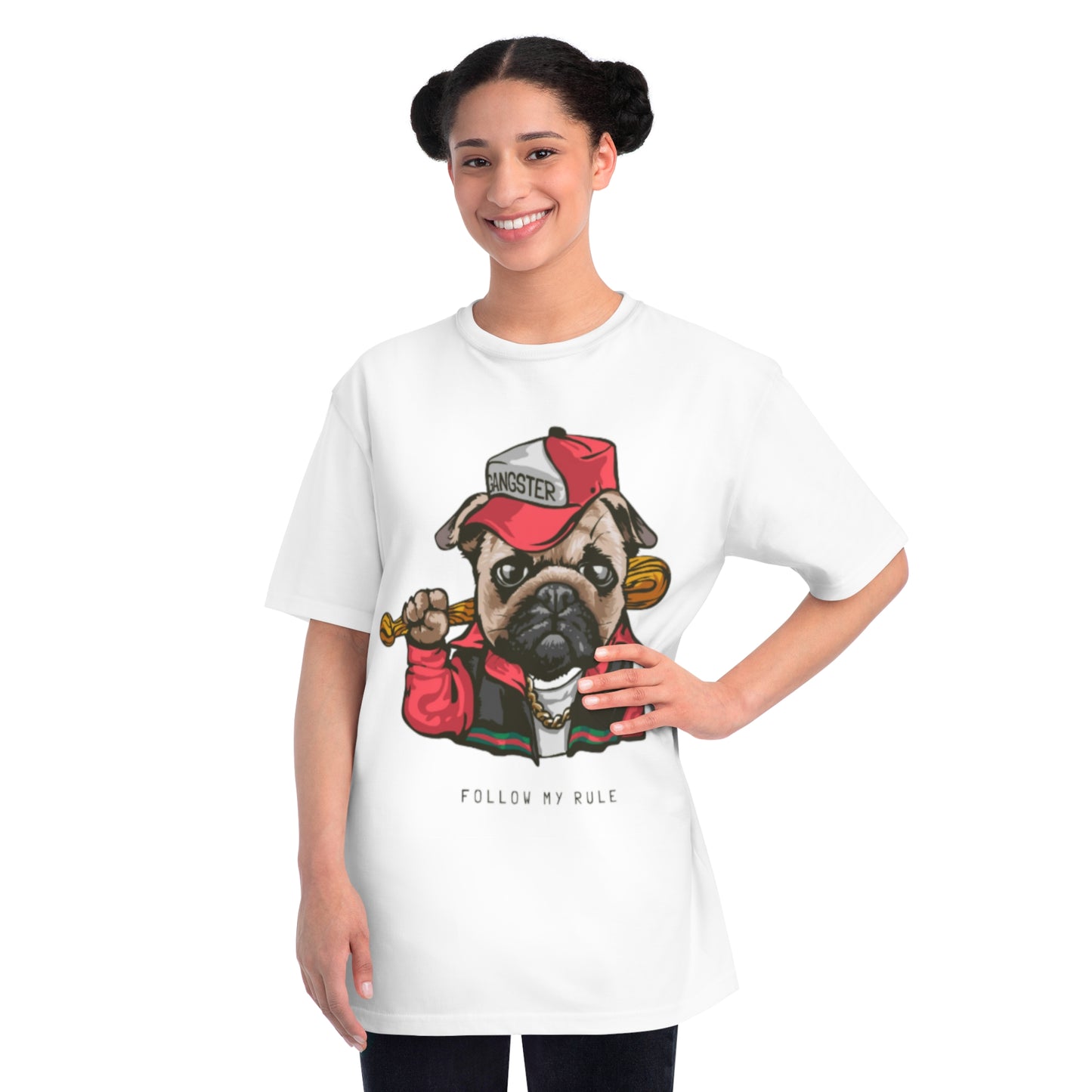Organic Gangster Pug T-Shirt | Organic-Limited