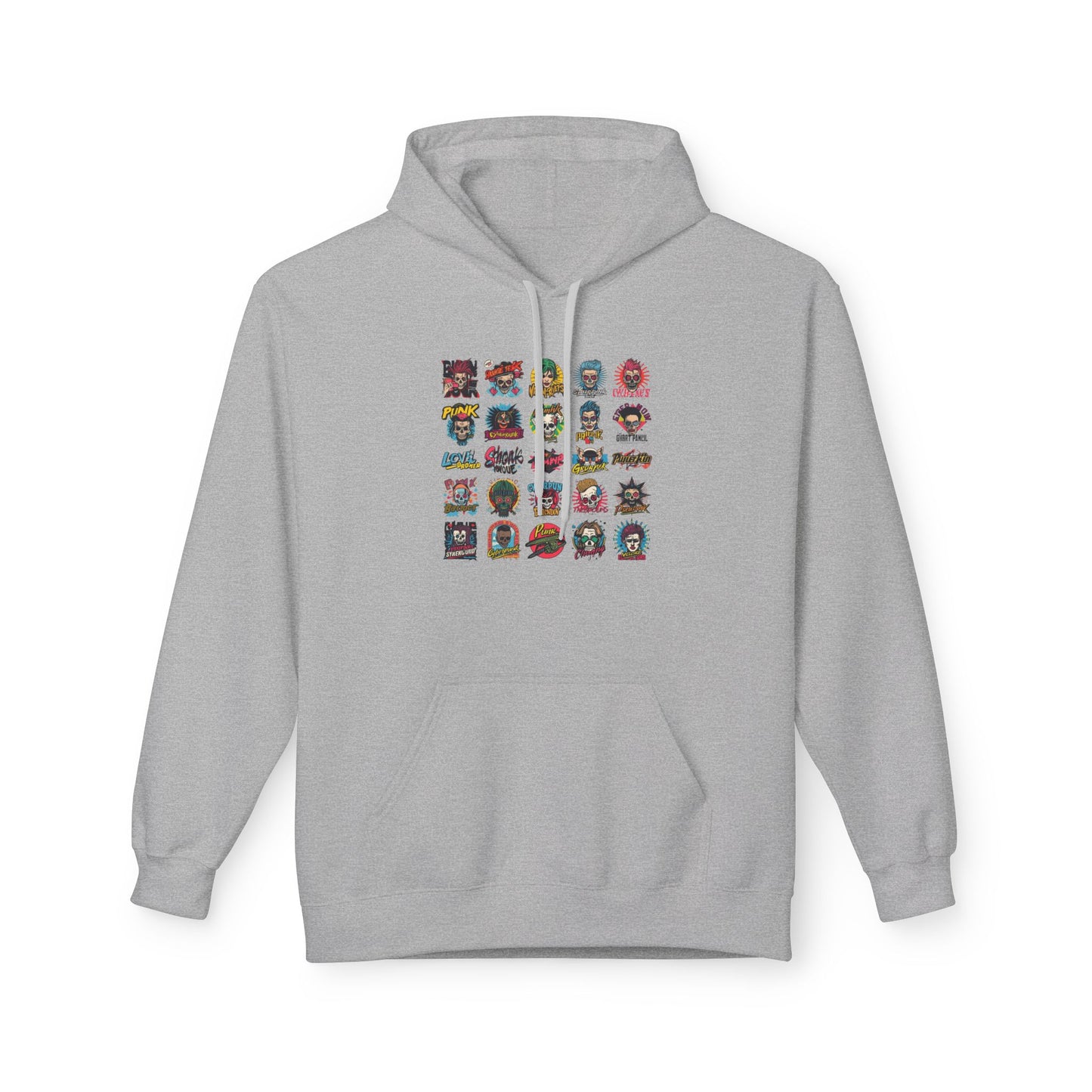 Retro Pop Culture Character Grid Hoodie|Eco-Friendly - Limited