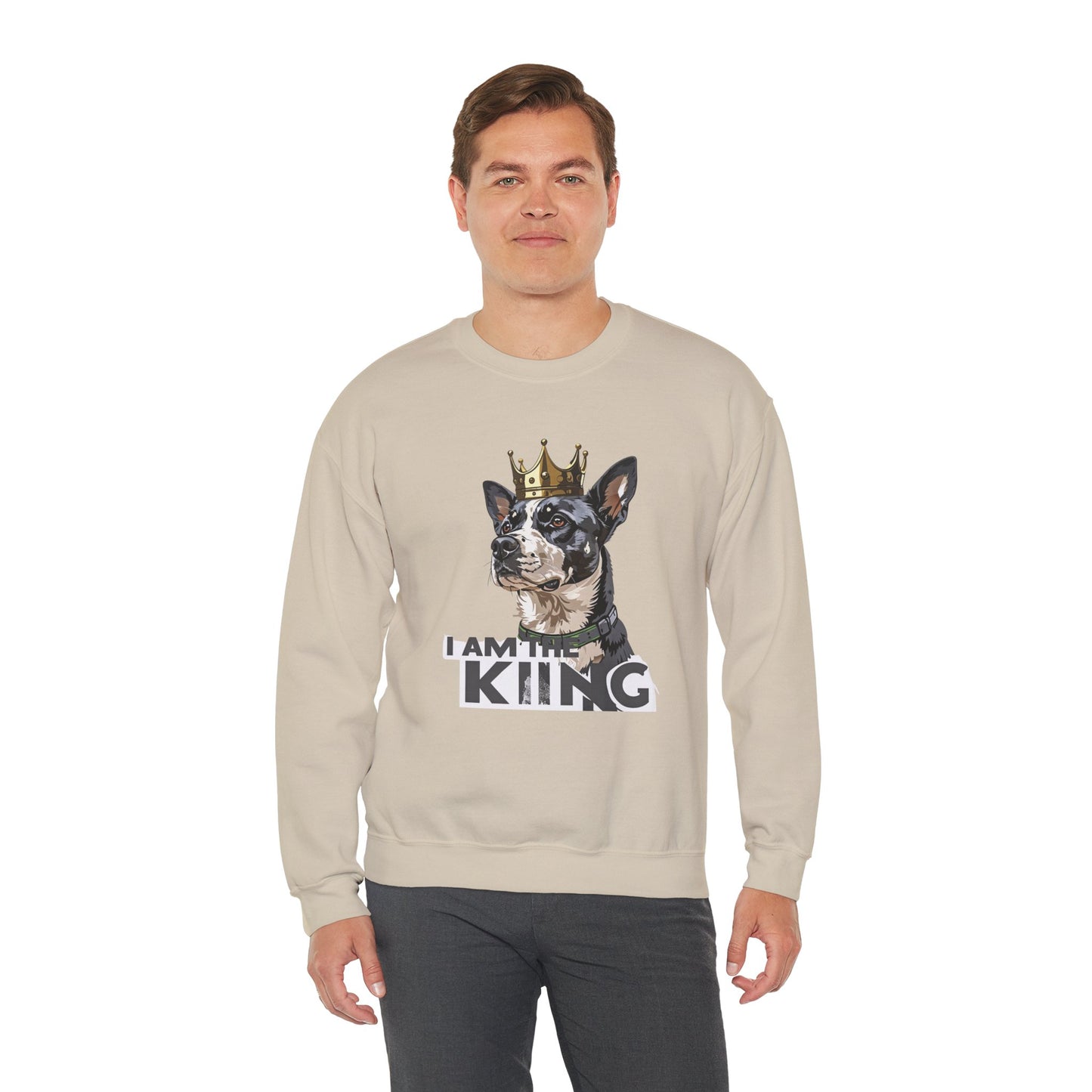 King Dog Crown Art Sweatshirt | Eco-Limited