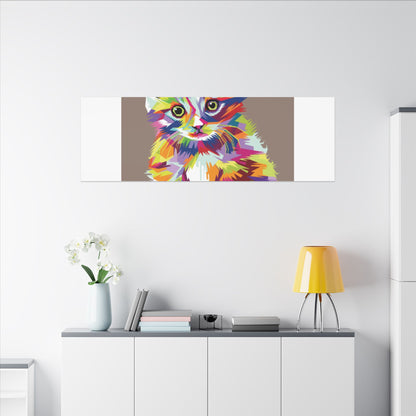 Vibrant Stretched Wall Art for Cat Lovers