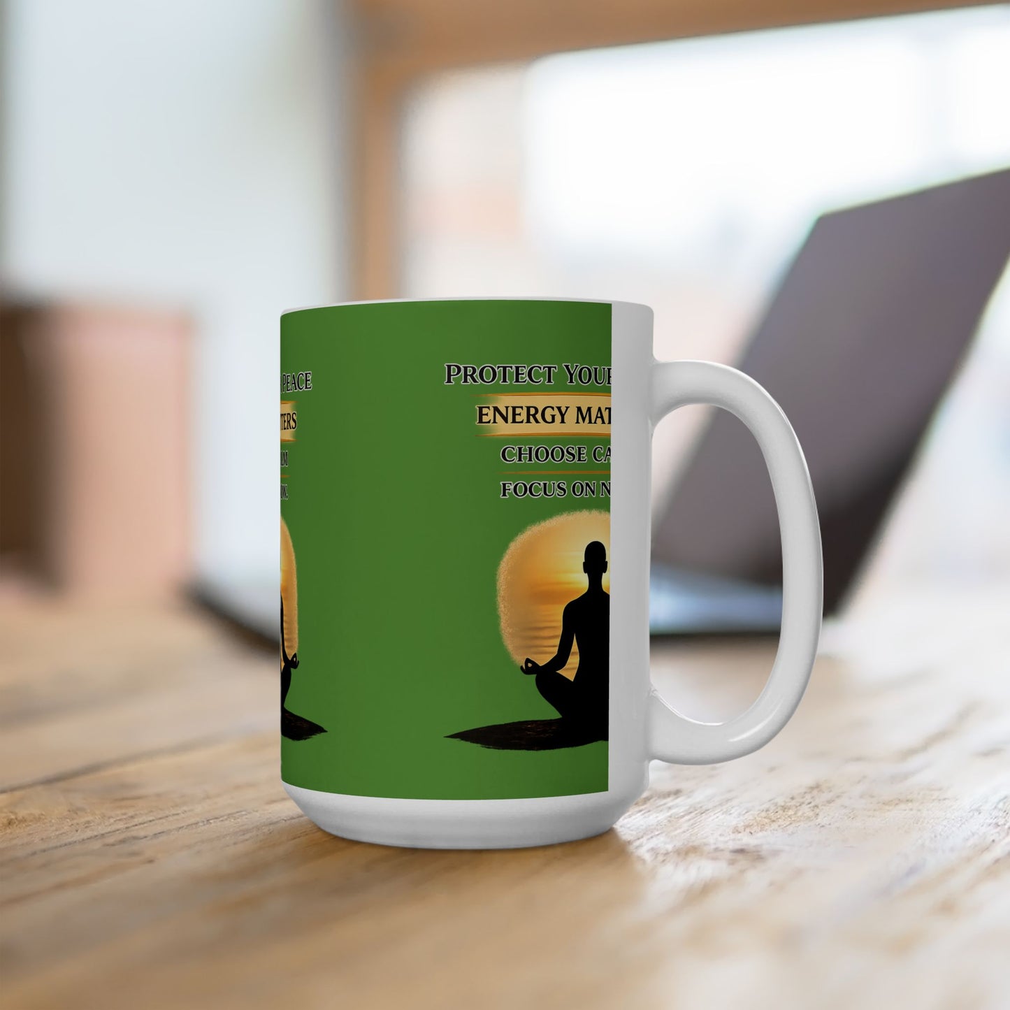 Protect Your Peace Mindfulness Ceramic Mug | Eco-Limited
