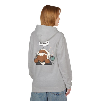 I’m Okay? Dog Coffee Moment Hoodie | Eco-Limited