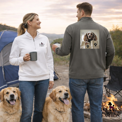 Poodles But Make It Fashion Quarter Zip Pullover | Eco Limited