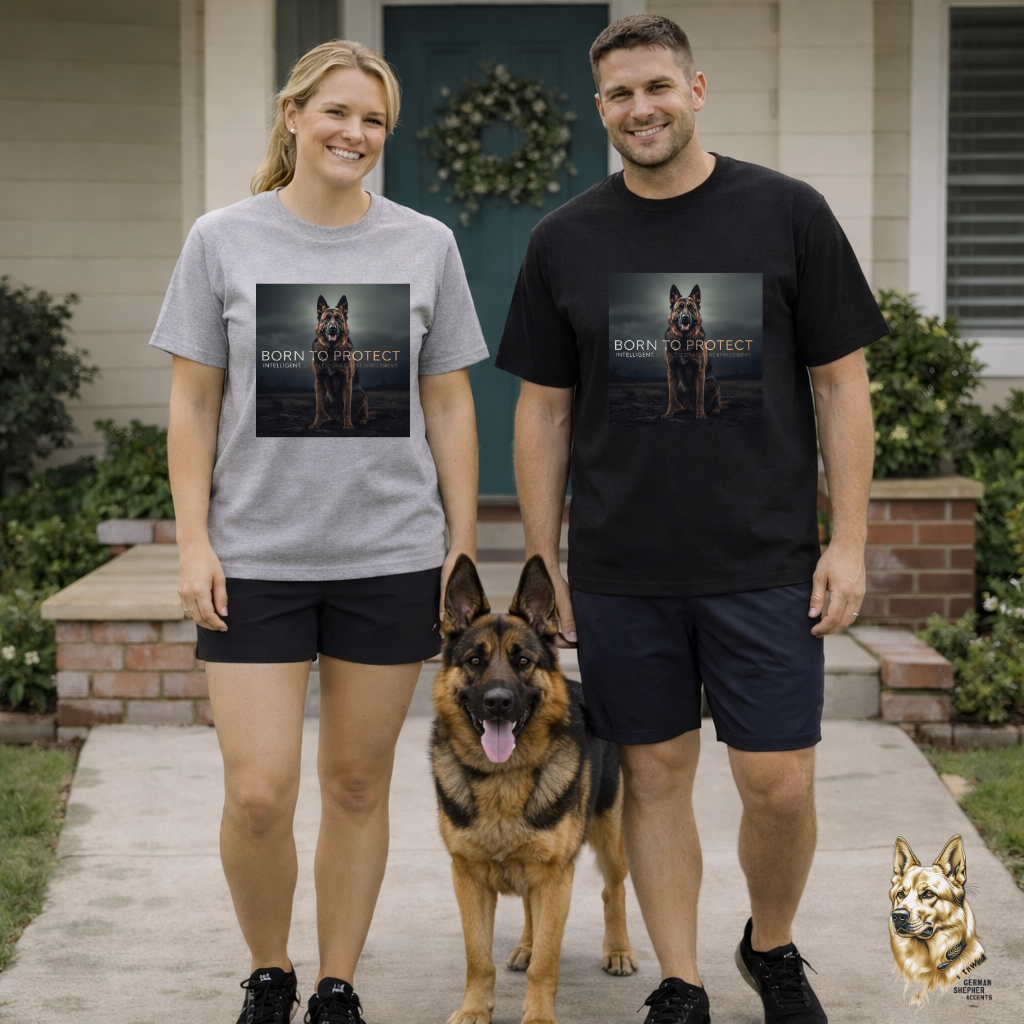 German Shepherd Born To Protect T-Shirt | Eco-Limited