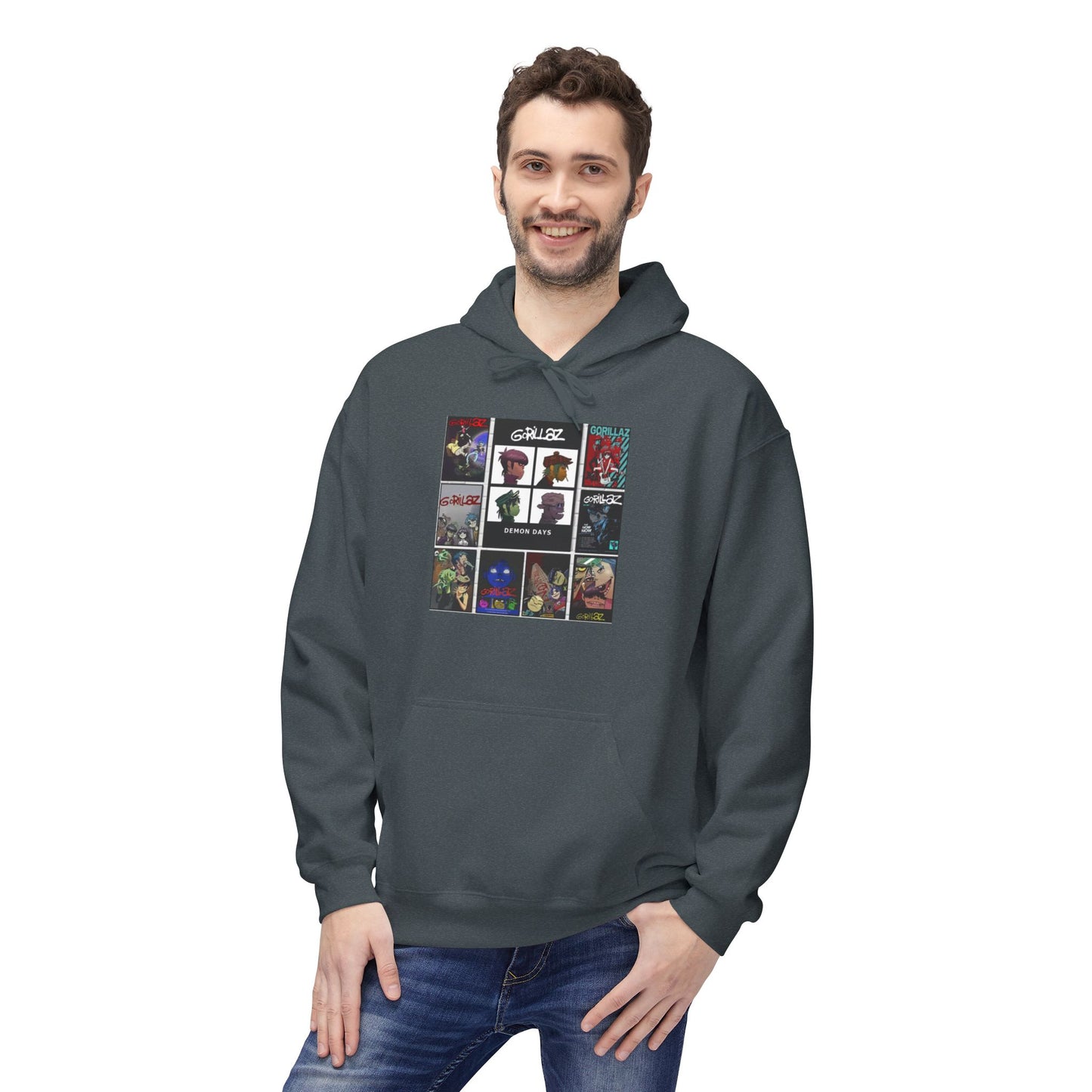 Gorillaz Album Art Collage Graphic Hoodie | Eco-Limited