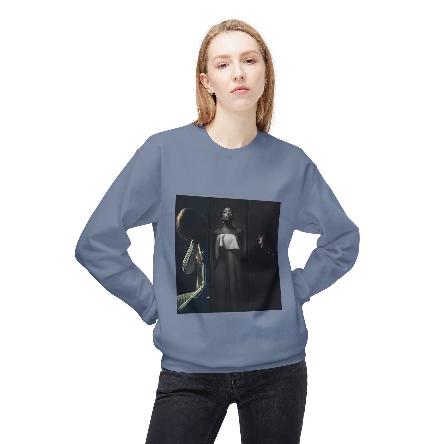 Moody Portrait Triptych Graphic Sweatshirt | Eco-Limited