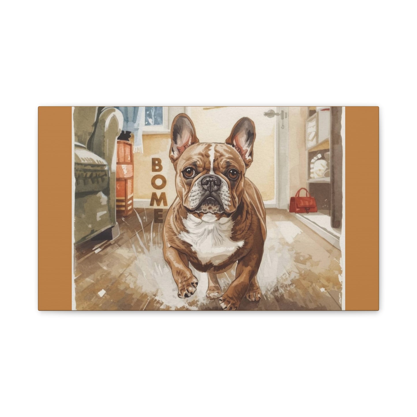 Happy Home Bulldog Canvas Art | Eco-Limited