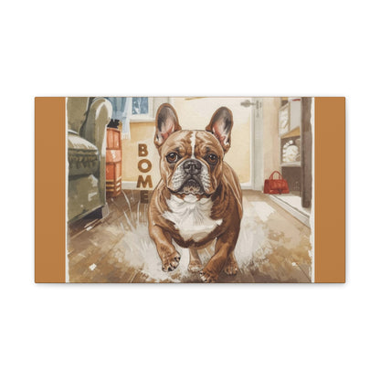 Happy Home Bulldog Canvas Art | Eco-Limited