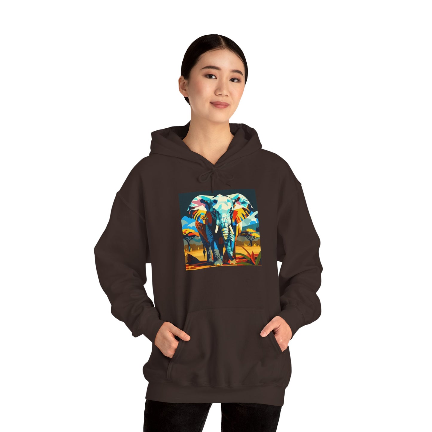 Electric Elephant Art Hoodie | Eco-Limited
