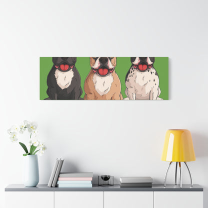 French Bulldog Trio Canvas Wall Art|Eco-Friendly - Limited