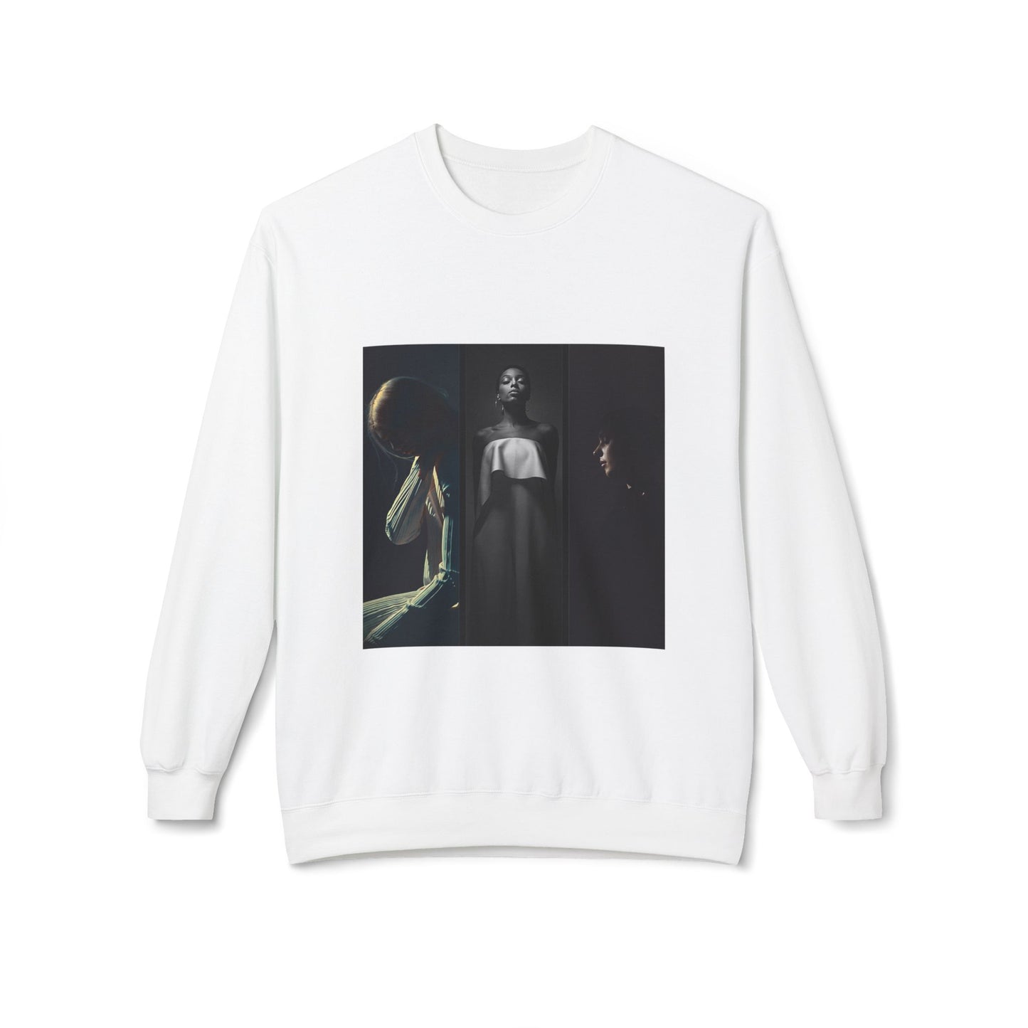 Moody Portrait Triptych Graphic Sweatshirt | Eco-Limited