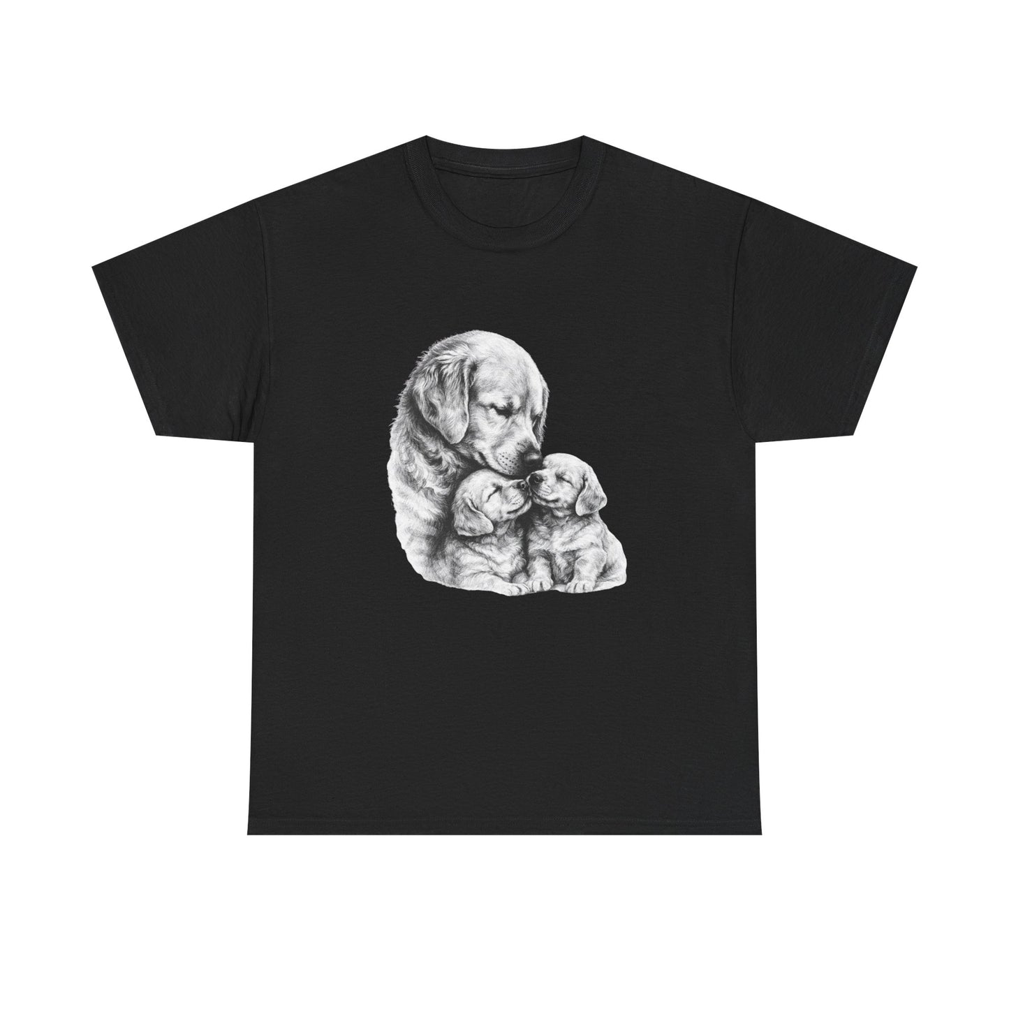 Tender Dog Family Pencil Art T-Shirt | Eco - Limited
