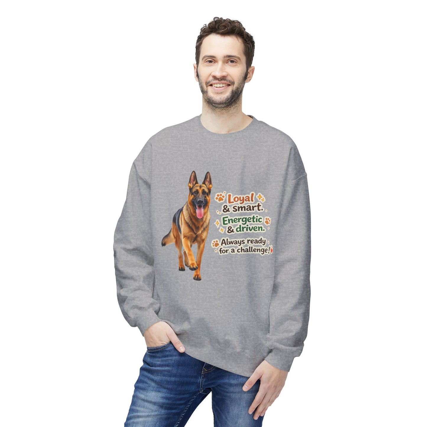 German Shepherd Character Sweatshirt | Eco-Limited