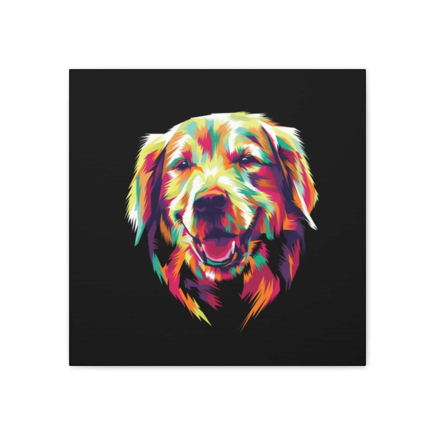 Color Burst Golden Smile Canvas | Eco-Limited