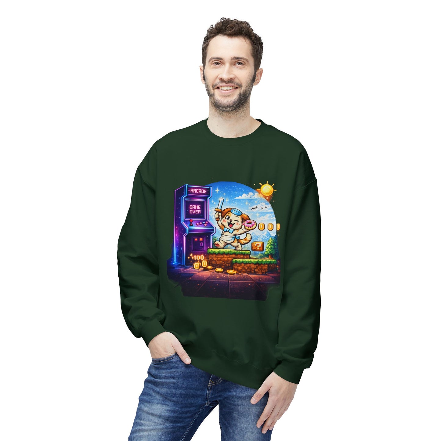 Pixel Arcade Bootleg Graphic Sweater | Eco - Limited