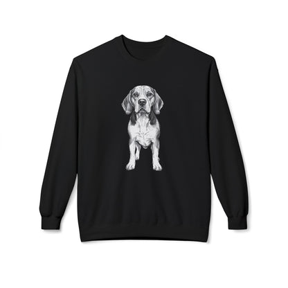 Beagle Sketch Minimal Art Sweatshirt | Eco-Limited