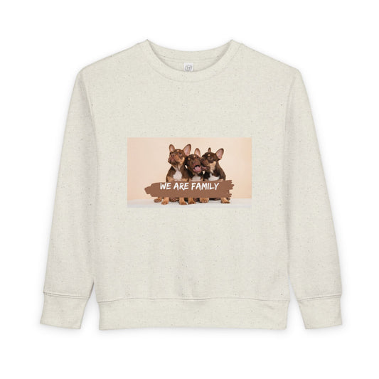 Cute Puppy 'We Are Family' Graphic Pullover