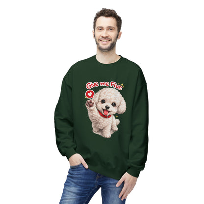 Give Me Five Cute Dog Sweatshirt | Eco-Limited