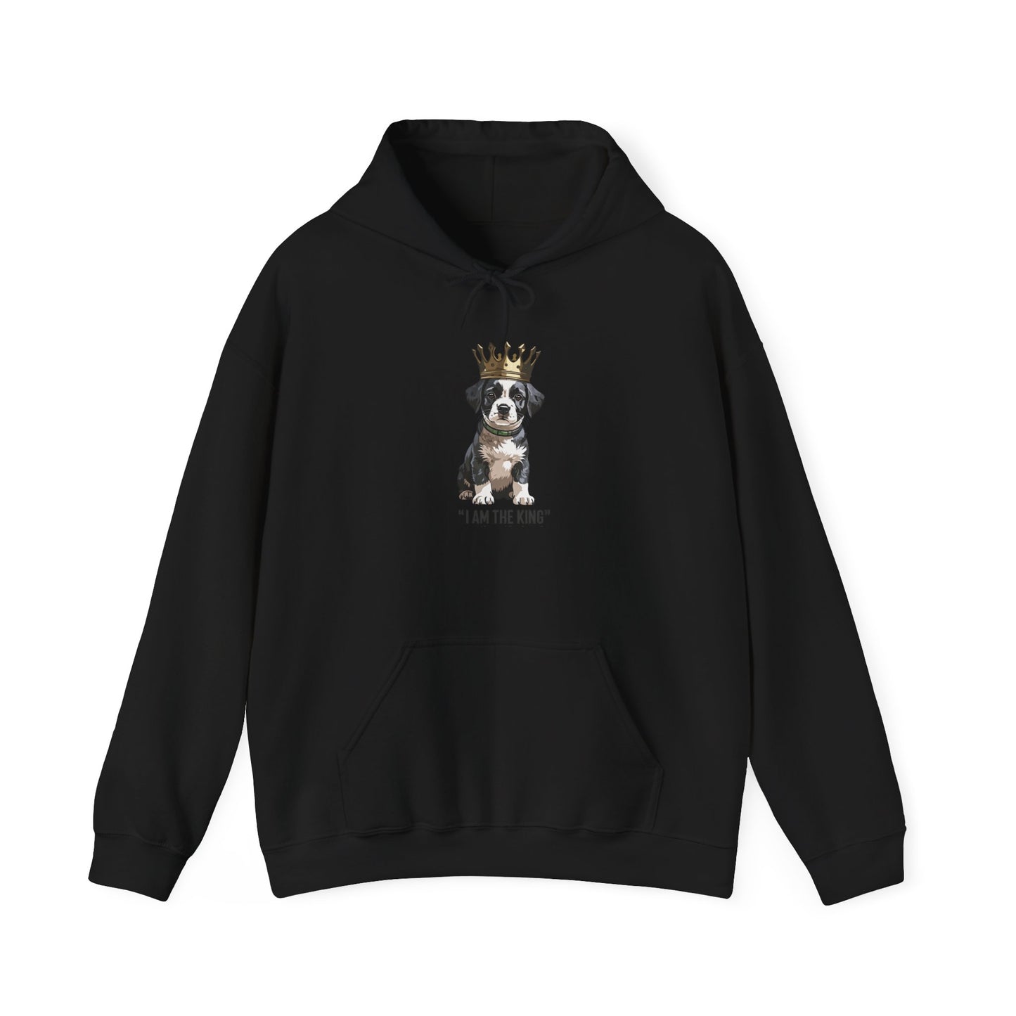 “I Am The King” Crowned Puppy Graphic Hoodie|Eco-Limited