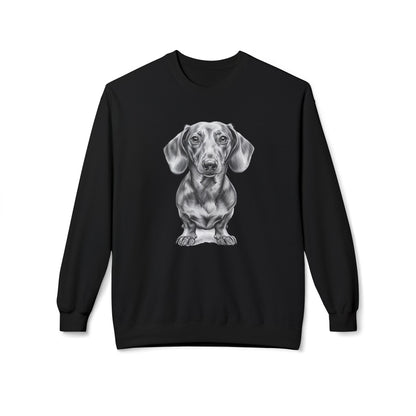 Dachshund Sketch Minimal Art Sweatshirt | Eco-Limited