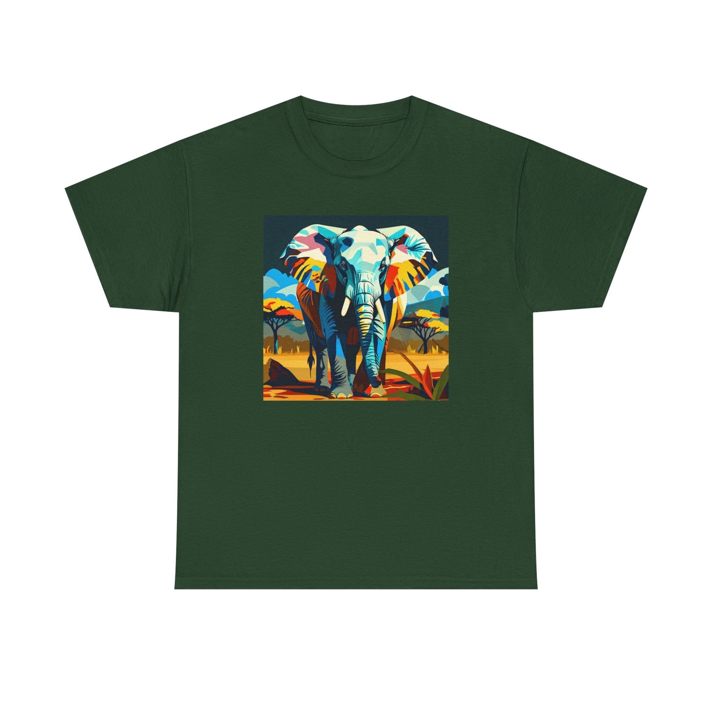 Colorful Elephant Art T-Shirt | Eco-Limited