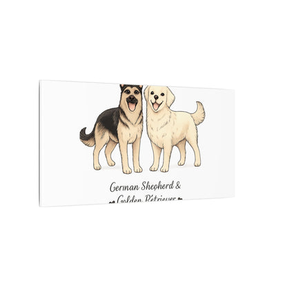 German Shepherd & Golden Retriever Canvas Wall Art
