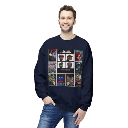 Gorillaz Album Art Collage Graphic Sweatshirt Music Inspired Streetwear