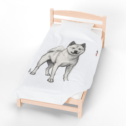 Korean Jindo Ink Illustration Blanket | Eco-Limited