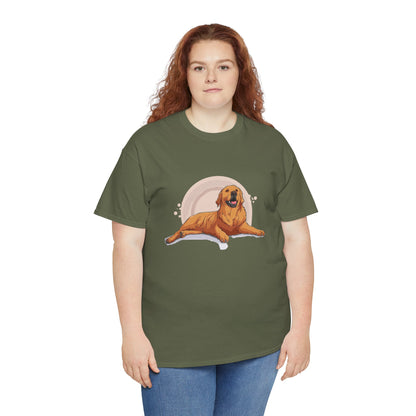 Golden Retriever Graphic Relaxed Tee|Eco-Friendly - Limited
