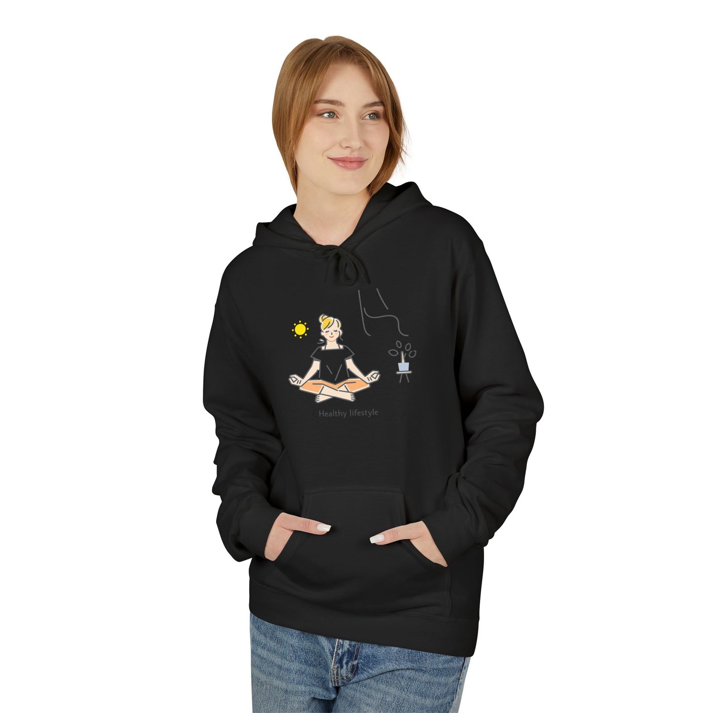 Healthy Lifestyle Illustration Hoodie | Eco-Limited