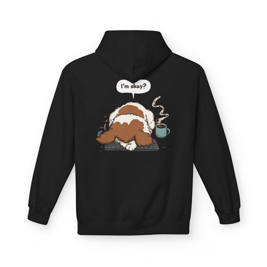 I’m Okay? Dog Coffee Moment Hoodie | Eco-Limited