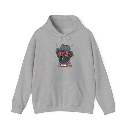 Hipster Pug Illustration Hoodie | Eco-Limited