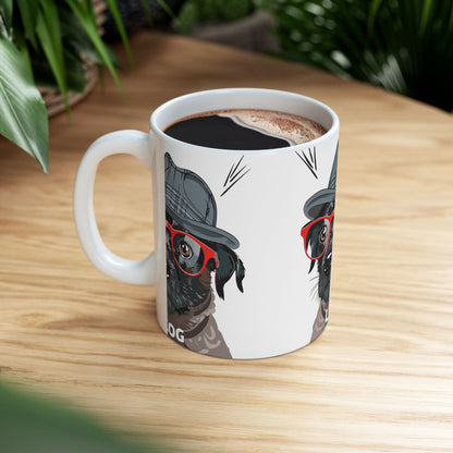 Cute Hipster Dog Ceramic Mug(11oz/15oz)