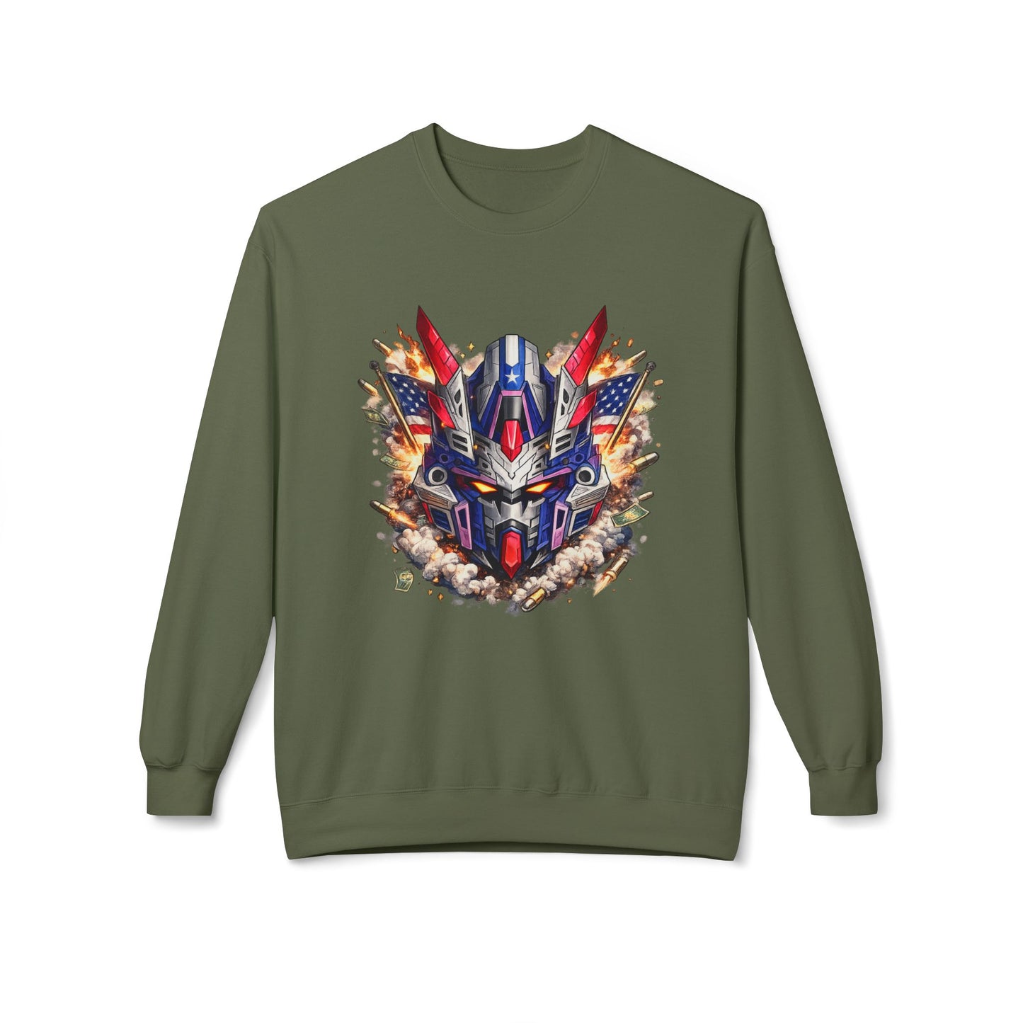 Patriot Mecha Helmet Graphic Sweater | Eco - Limited